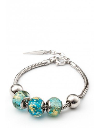 Silver bracelet with Murano glass charms hand made Ca' d'oro
