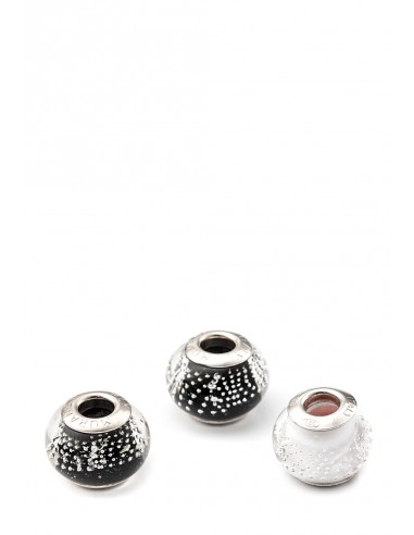 Set 3 beads in vetro di Murano con argento 925 compatibili Pandora 'Eleganza'