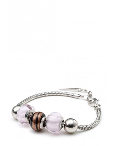 Silver bracelet with Murano glass charms hand made Himalaya