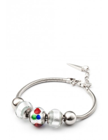 Bracciale in argento con charms in vetro di Murano 'Colors'