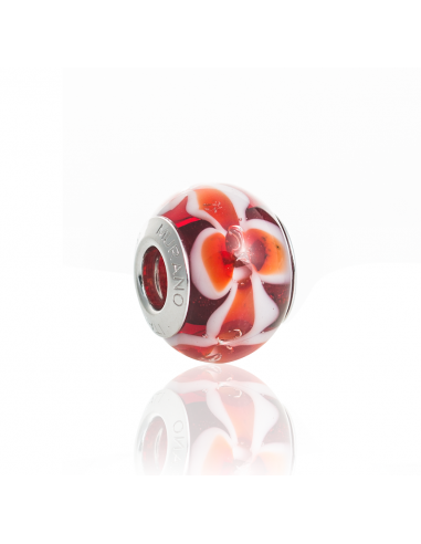 Murano glass charm with Silver compatible Pandora V626