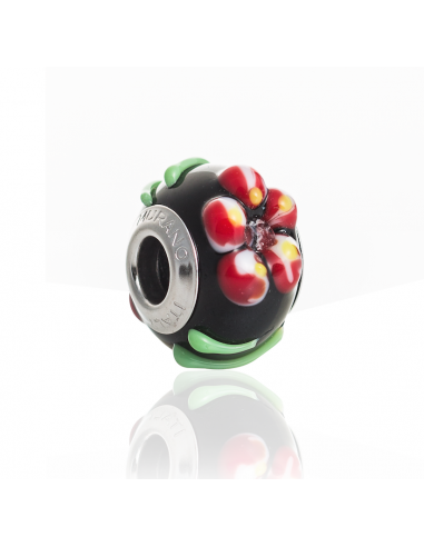 Murano glass charm with Silver compatible Pandora V623