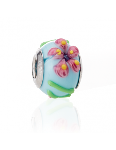 Murano glass charm with Silver compatible Pandora V609