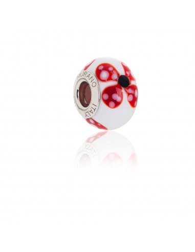 Murano glass charm with Silver compatible Pandora Bracelets V709 Flower