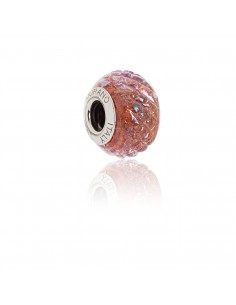Murano glass charm with Silver compatible Pandora Bracelets V710 Bronze Luxury Spider Web