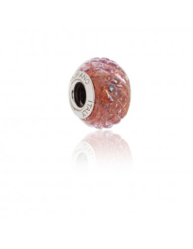 Murano glass charm with Silver compatible Pandora Bracelets V710 Bronze Luxury Spider Web