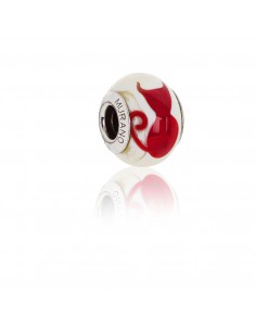 Bead in vetro di Murano e argento 925 compatibile Braccialetti Pandora V749 Gattino