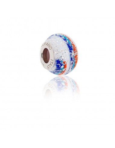 Bead in vetro di Murano e argento 925 compatibile Braccialetti Pandora V757 Vortice...