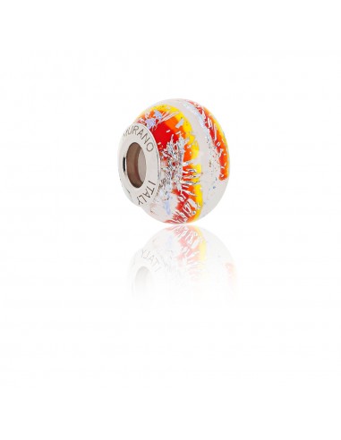 Murano glass charm with Silver compatible Pandora Bracelets V758 Sunset Vortex