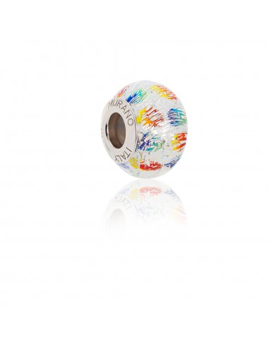 Bead in vetro di Murano e argento 925 compatibile Braccialetti Pandora V759 Vortice...