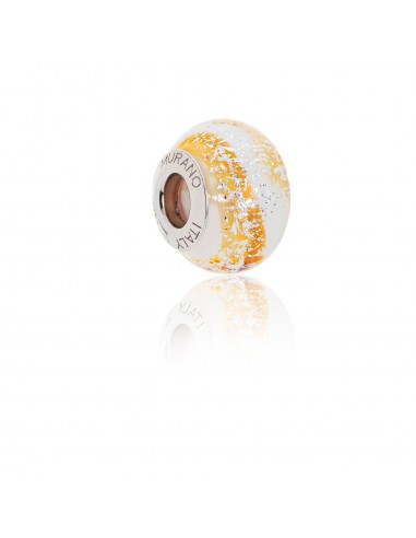 Bead in vetro di Murano e argento 925 compatibile Braccialetti Pandora V763 Caramello