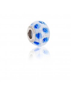 Murano glass charm with Silver compatible Pandora Bracelets V766 Wave