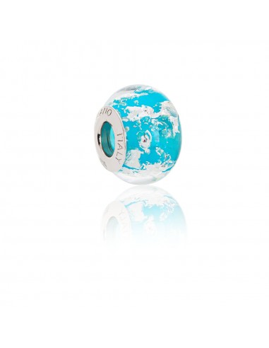 Bead in vetro di Murano e argento 925 compatibile Braccialetti Pandora V811 Antartide