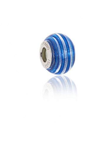 Bead in vetro di Murano e argento 925 compatibile Braccialetti Pandora V830 Foglia...