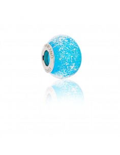 Murano glass charm with Silver compatible Pandora Bracelets V833 Sky