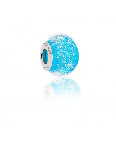 Bead in vetro di Murano e argento 925 compatibile Braccialetti Pandora V833 Sky