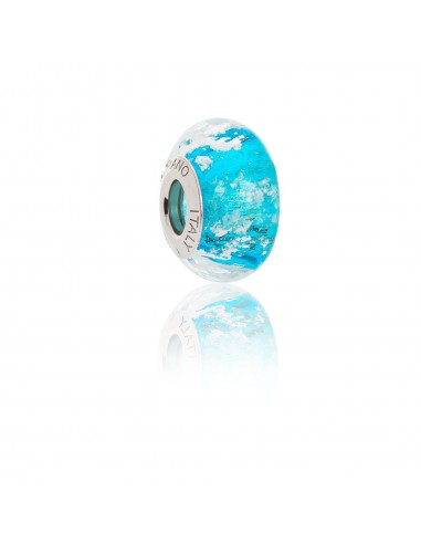 Murano glass charm with Silver compatible Pandora Bracelets V911 Cloudy Day